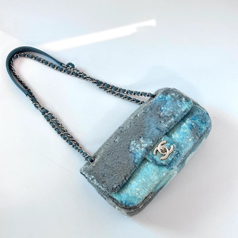 Chanel 2018 Waterfall Sequin Flap Bag