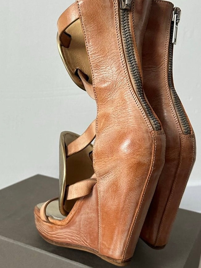 Rick Owens 2013 Runway Medallion Wedges - 38