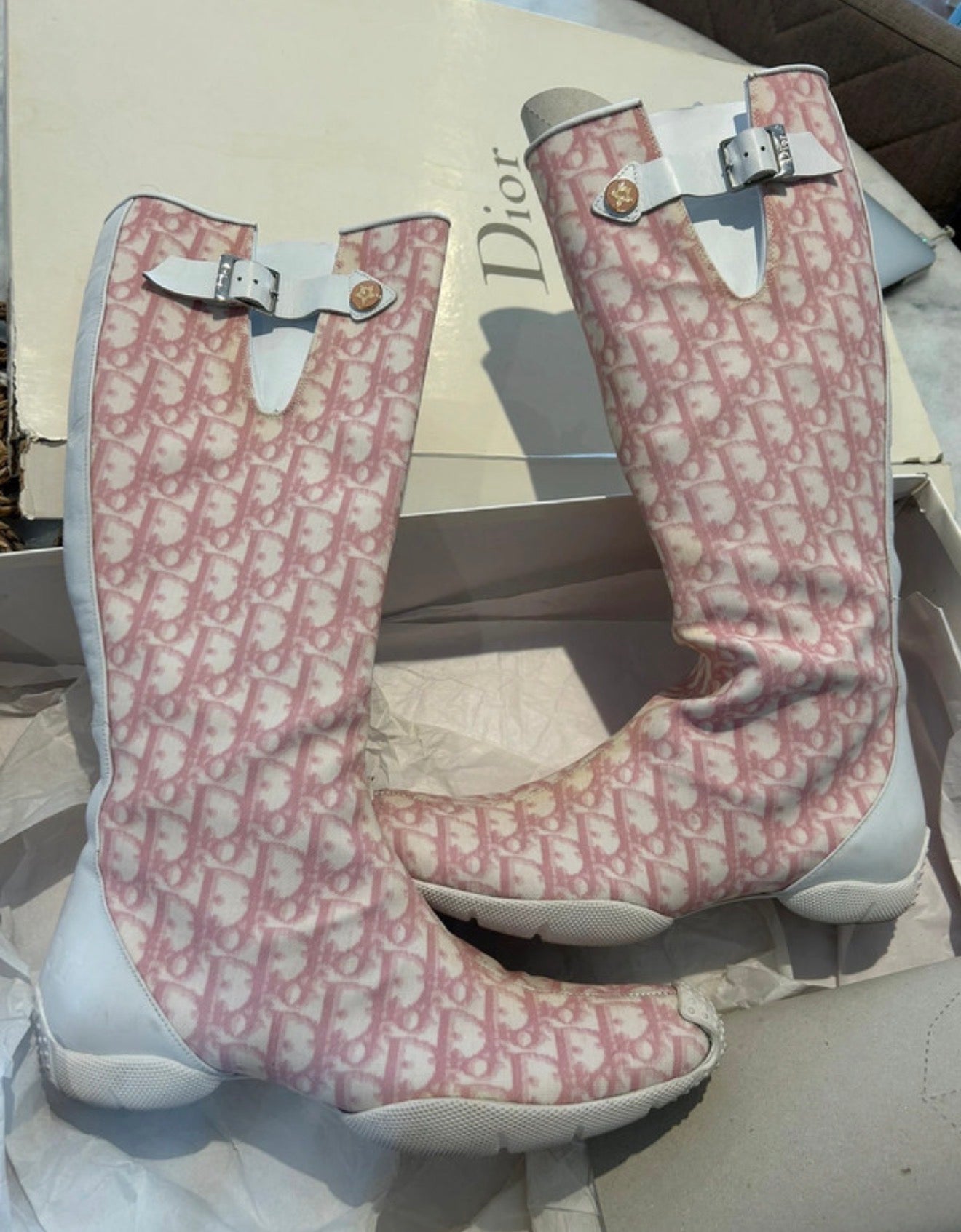 Dior Trotter Monogram Boots - 38