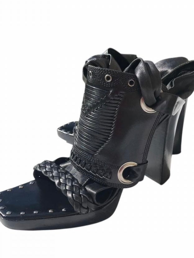 Yves Saint Laurent 2001 Runway Bondage Heels - 37.5 + 38