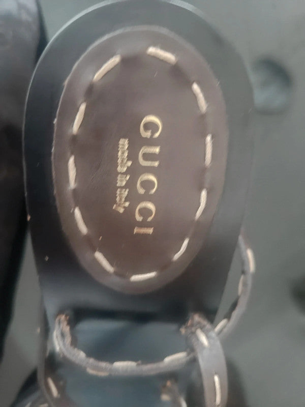 Gucci by Tom Ford Bamboo Heels Brown Strap - 40/40.5