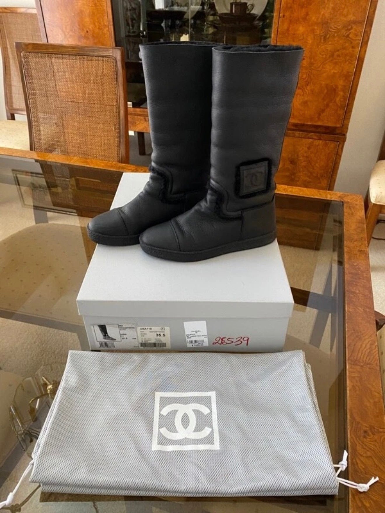Chanel “Ugg” Shearling Boots Matte - 35.5
