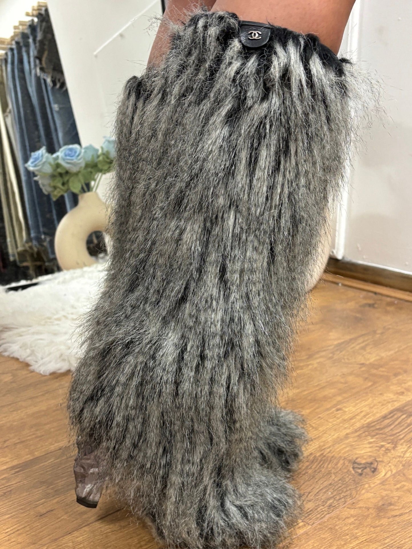 Chanel Fur Yeti Boots - 39