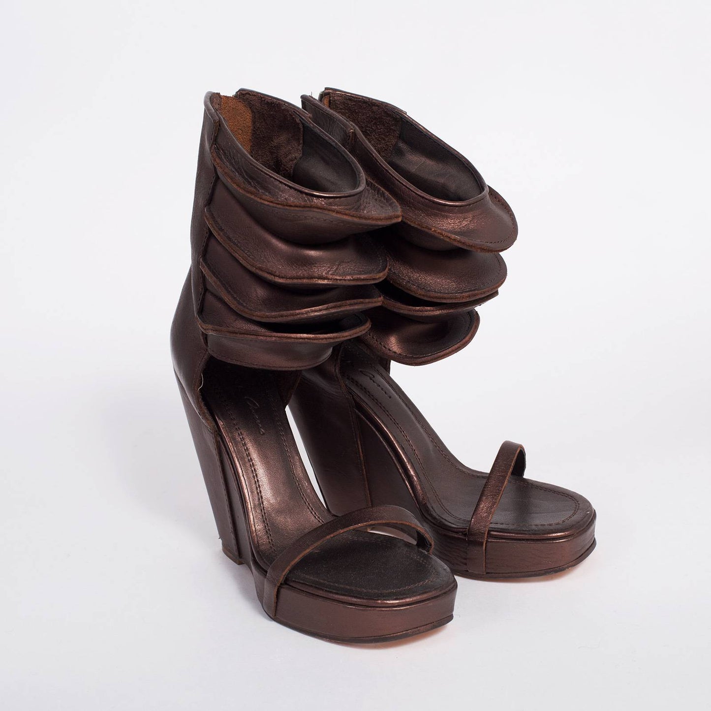 Rick Owens S/S 2012 Wedge Heels in Bronze - 37