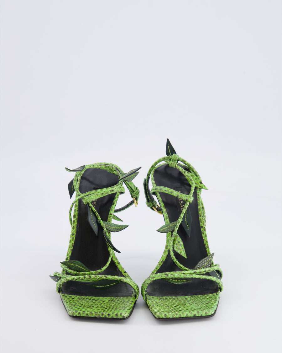 Versace 2020 Python Leaf Heels - 36
