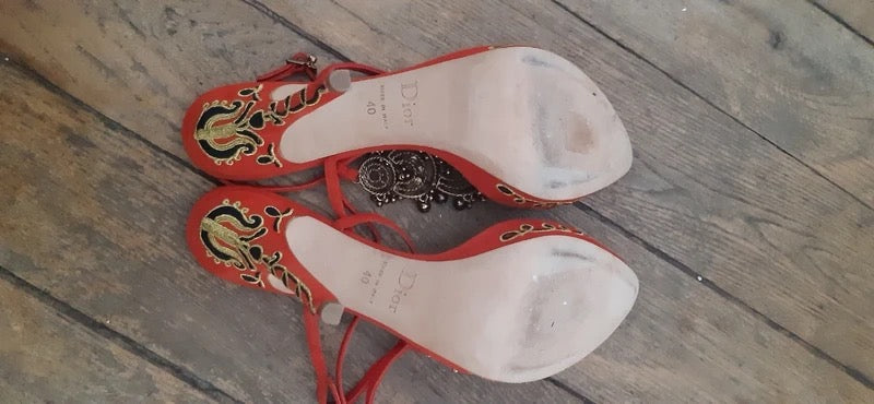 Dior Embellished Beaded Heels Brand New - 40