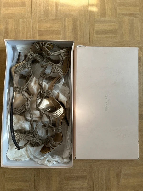 Jimmy Choo Lace Up Rope Boots - 40