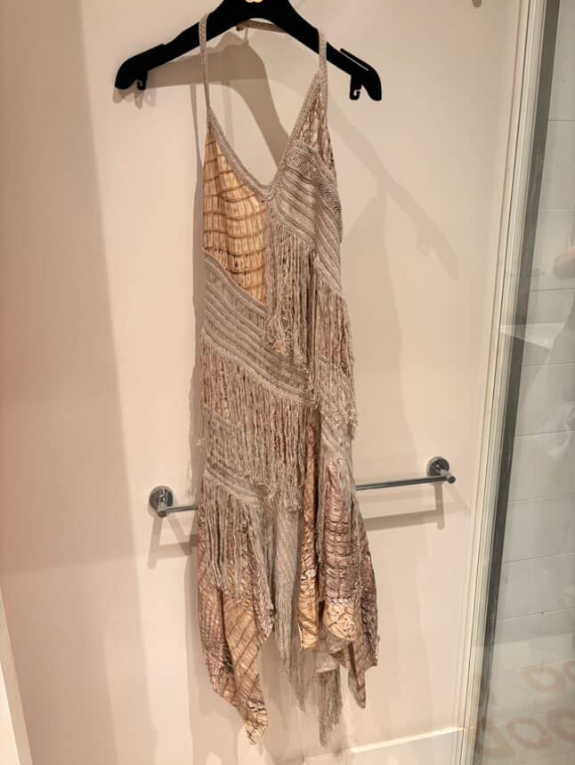 Roberto Cavalli Ss2011 Croc Fringe Dress - IT 42