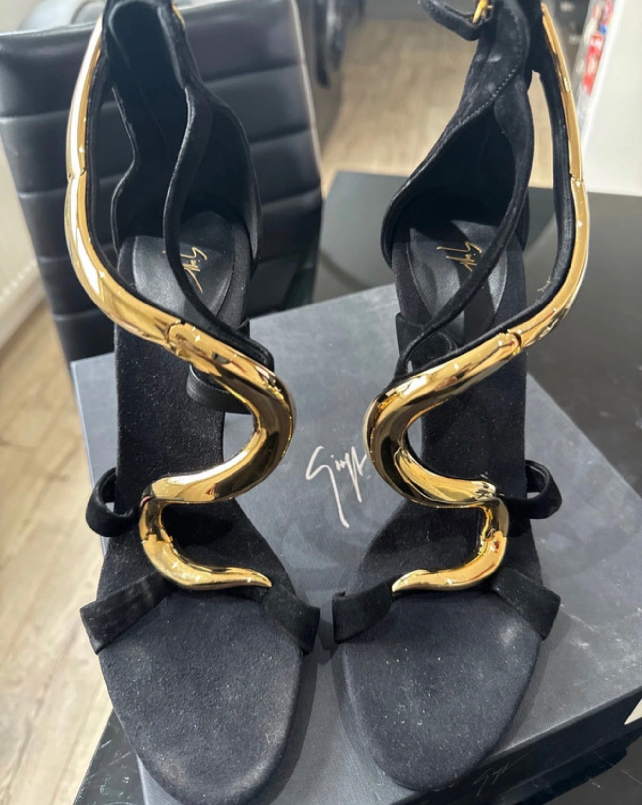 Giuseppe Zanotti Gold Venere Heels - 39.5/40