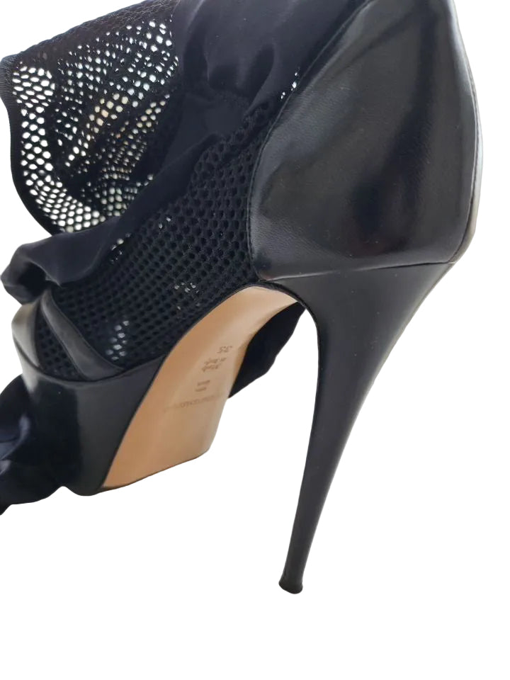 Gianmarco Lorenzi Fishnet Platform Heels - 35/36