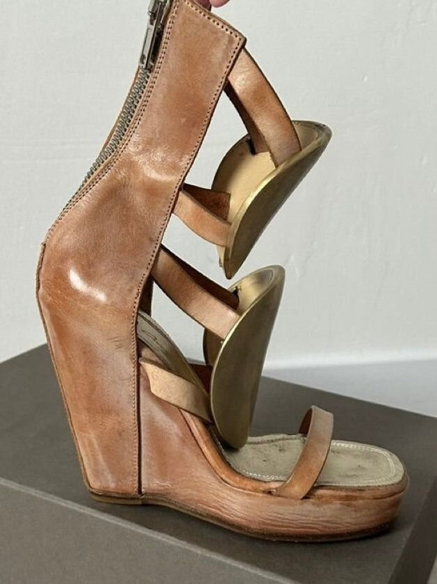 Rick Owens 2013 Runway Medallion Wedges - 38