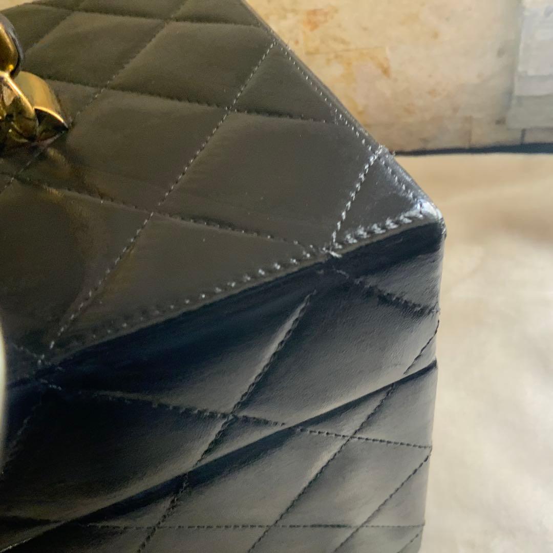 Chanel Vintage 1992 Black Quilted Lambskin Vanity Bag