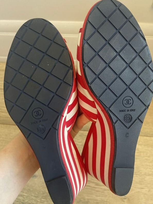 Chanel Sailor Platform Wedges - 39.5