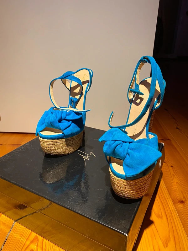 Giuseppe Zanotti Cork Platform Heels - 36