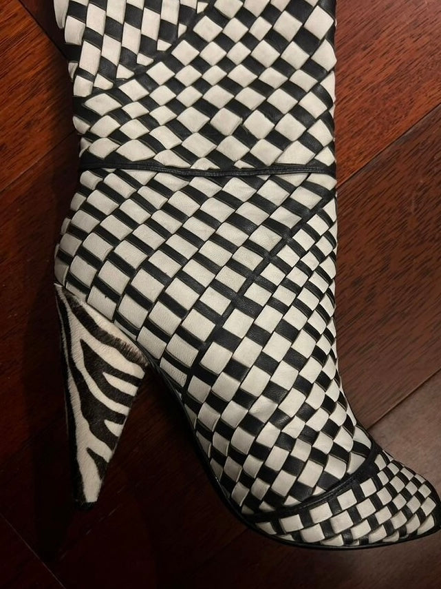 Tom Ford Geometric Print Runway 2013 Boots Brand New - 38