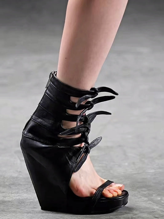 Rick Owens S/S 2011 Wedge Heels in Brown  - 41