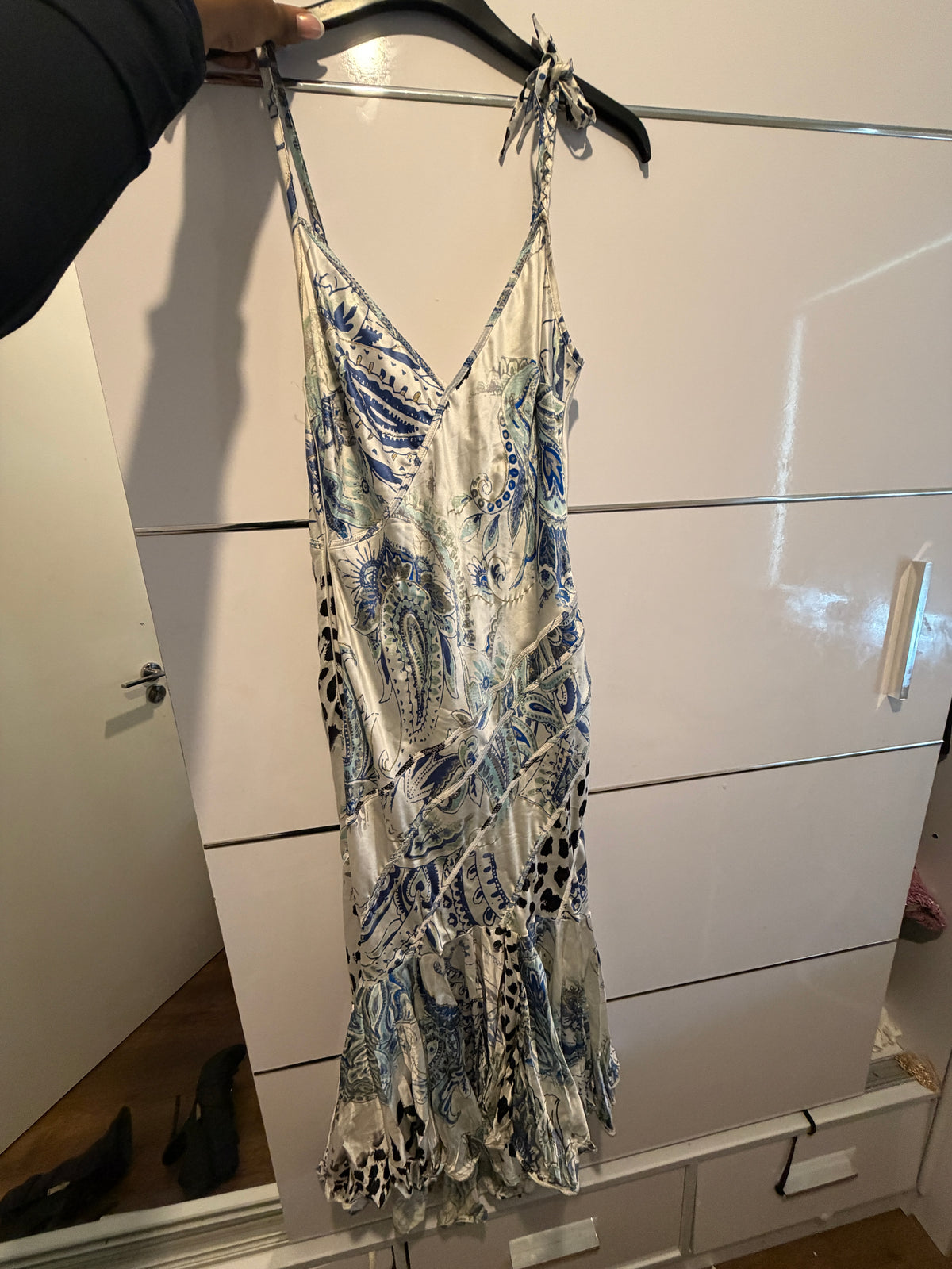 Cavalli Paisley Satin Dress - M