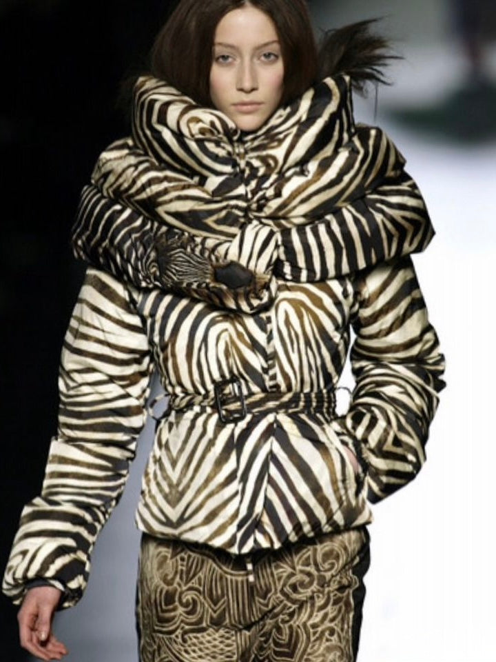 Jean Paul Gaultier AW2008 Zebra Print Puffer Jacket - XS/S + S/M