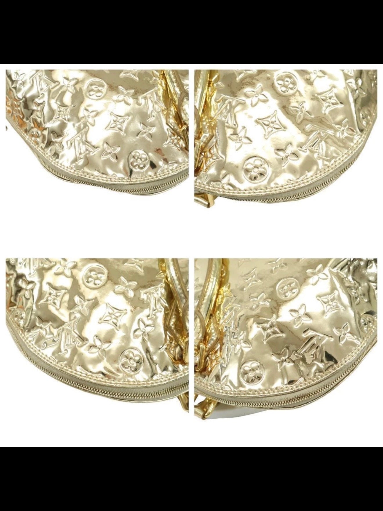 Louis Vuitton Alma Handbag Monogram Miroir PVC Gold