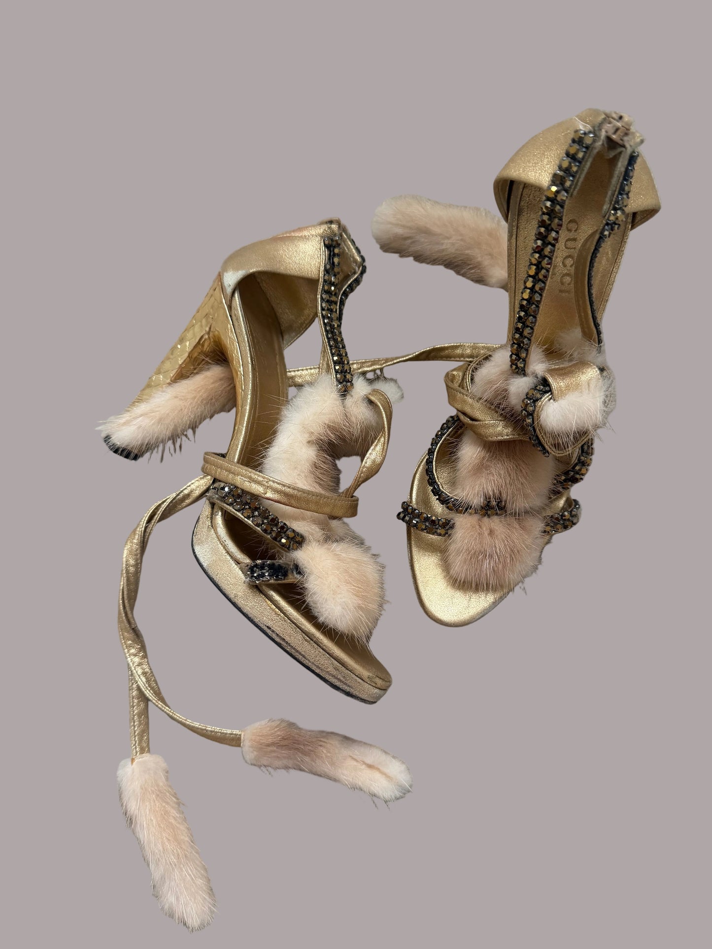 Gucci by Tom Ford Mink Fur Heels - 37/37.5