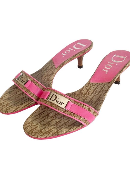 Dior Monogram Kitten Heels - 40