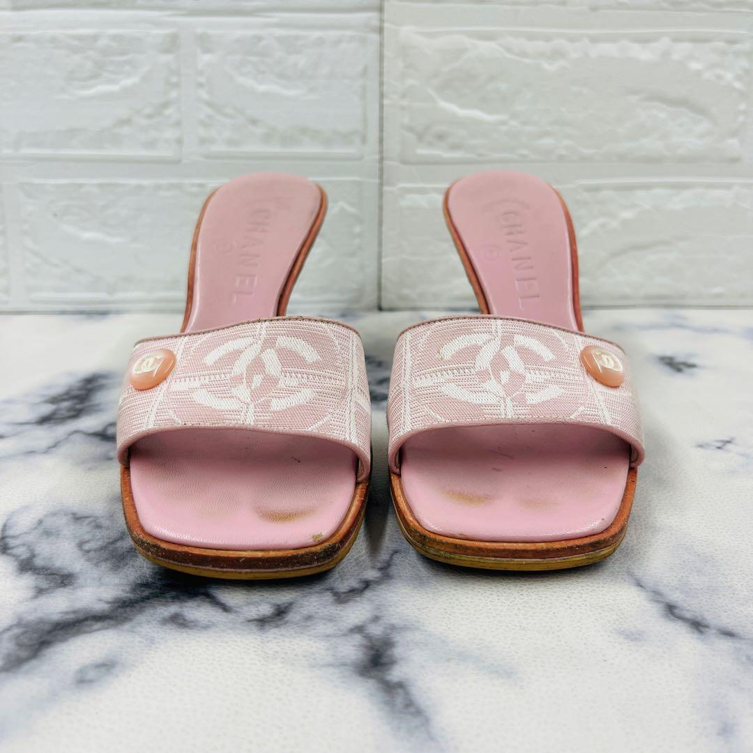 Chanel Logo Mules - 34.5/35