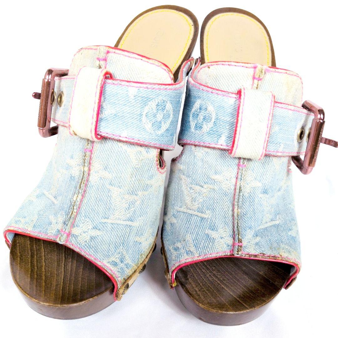 Louis Vuitton Denim Clog Heel - 36.5/37