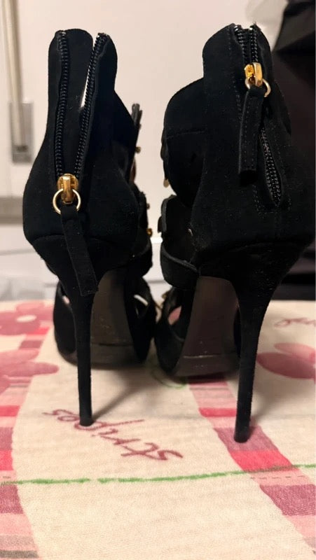 Giuseppe Zanotti Gold Leaf Heels - 37/37.5