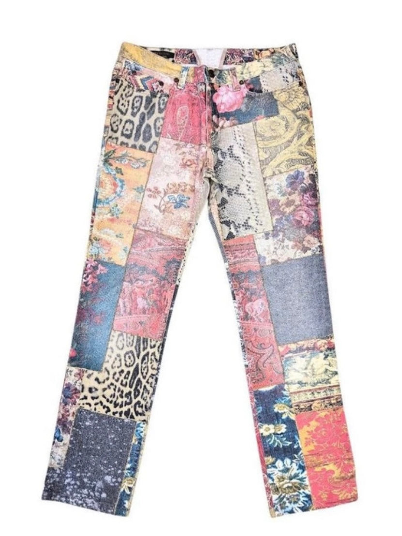 Roberto Cavalli Patchwork Jeans - L