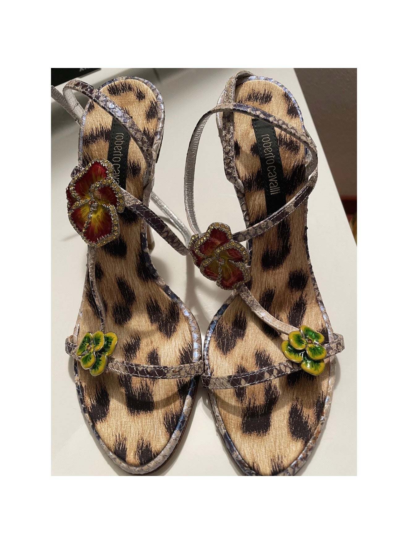 Roberto Cavalli Flower Heels - 35