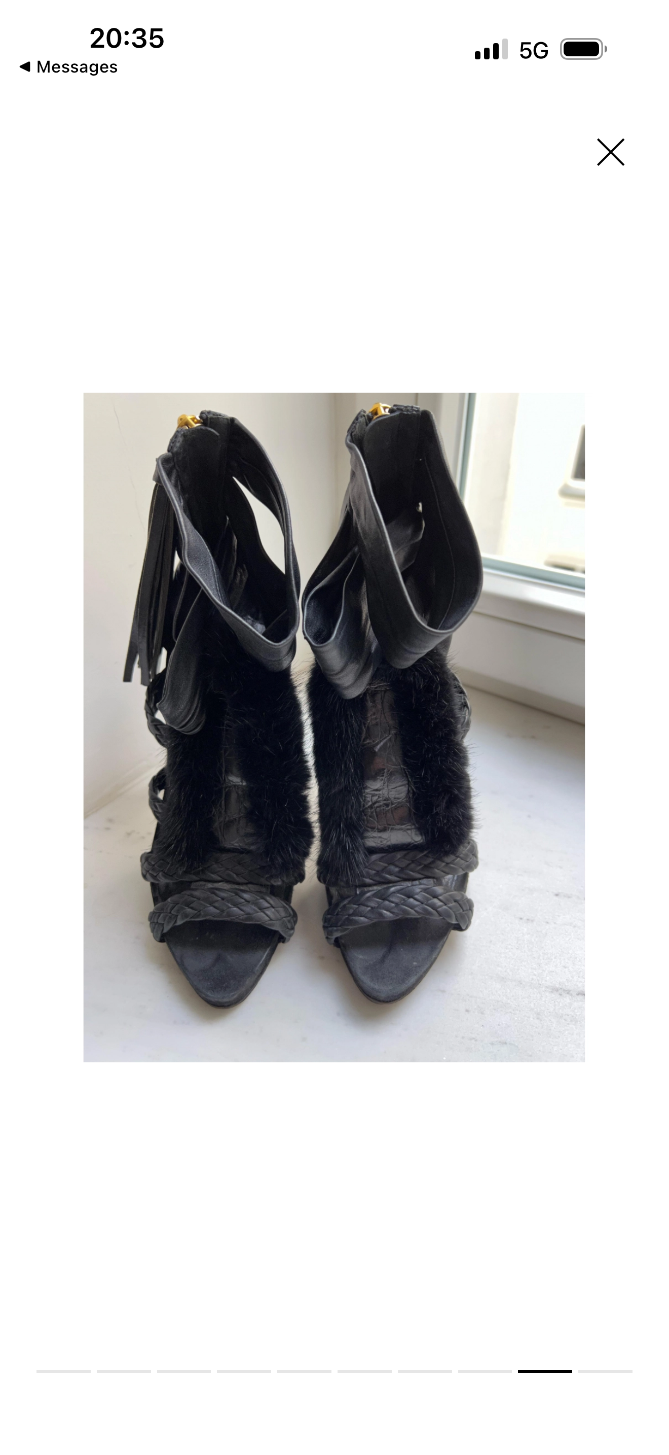 Emilio Pucci Fur Gladiator Heels - 38