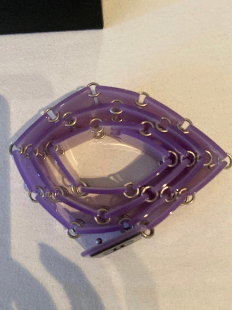 Chanel Purple Logo Tile Belt