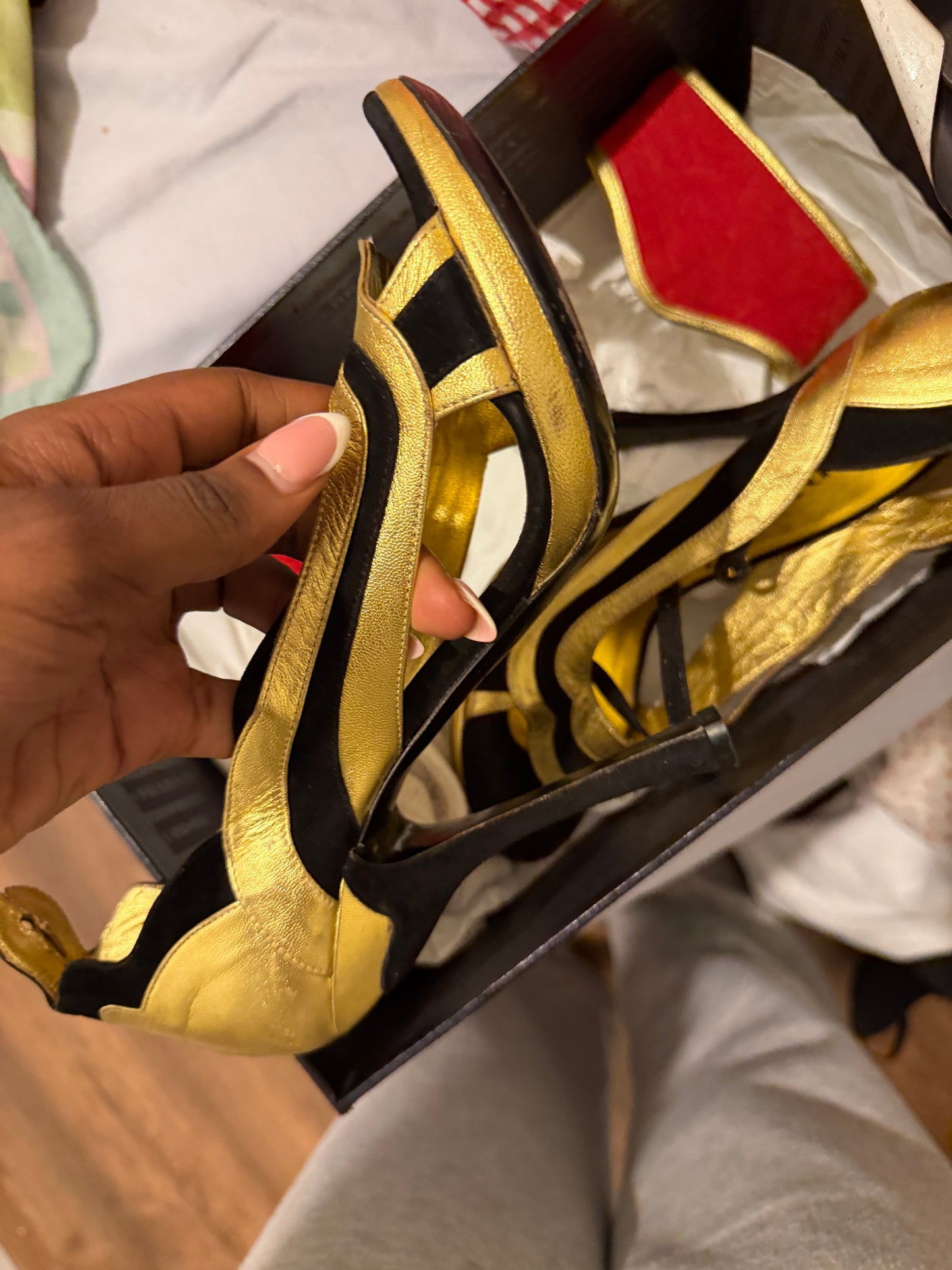 Prada Fairy Detachable Ankle Cuff Heels - 39