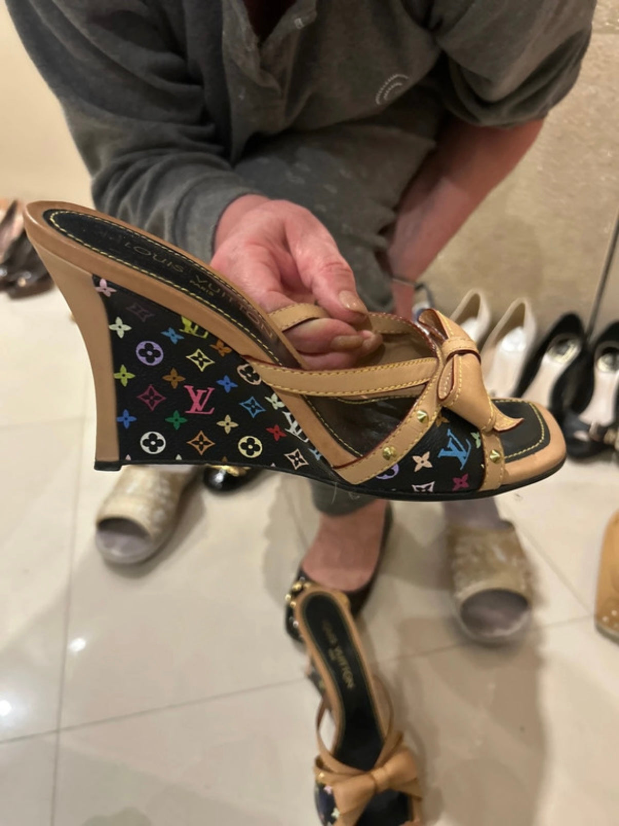 Louis Vuitton X Takashi Murakami Bow Wedge Heels - 40