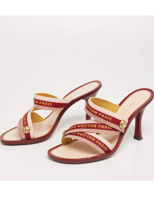 Louis Vuitton Logo Stap Heels - 40/40.5