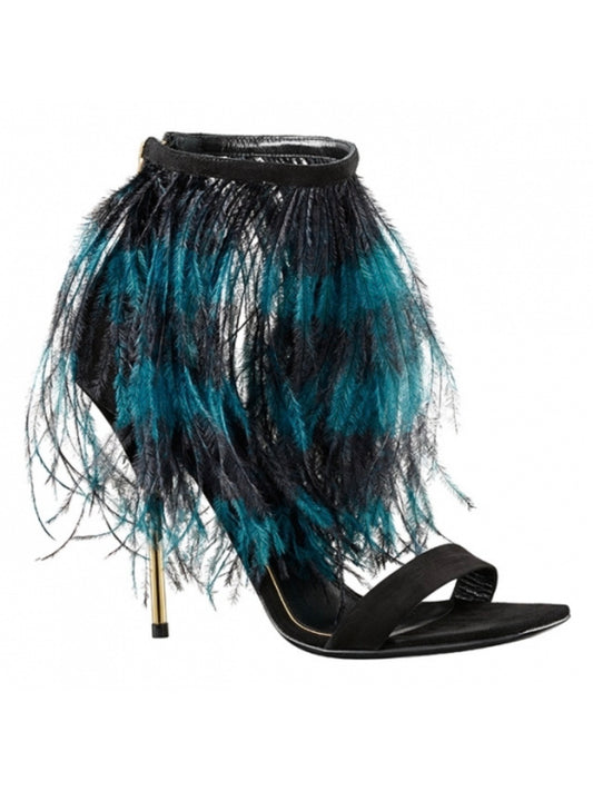 Louis Vuitton Ostrich Feather Heels Brand New - 40