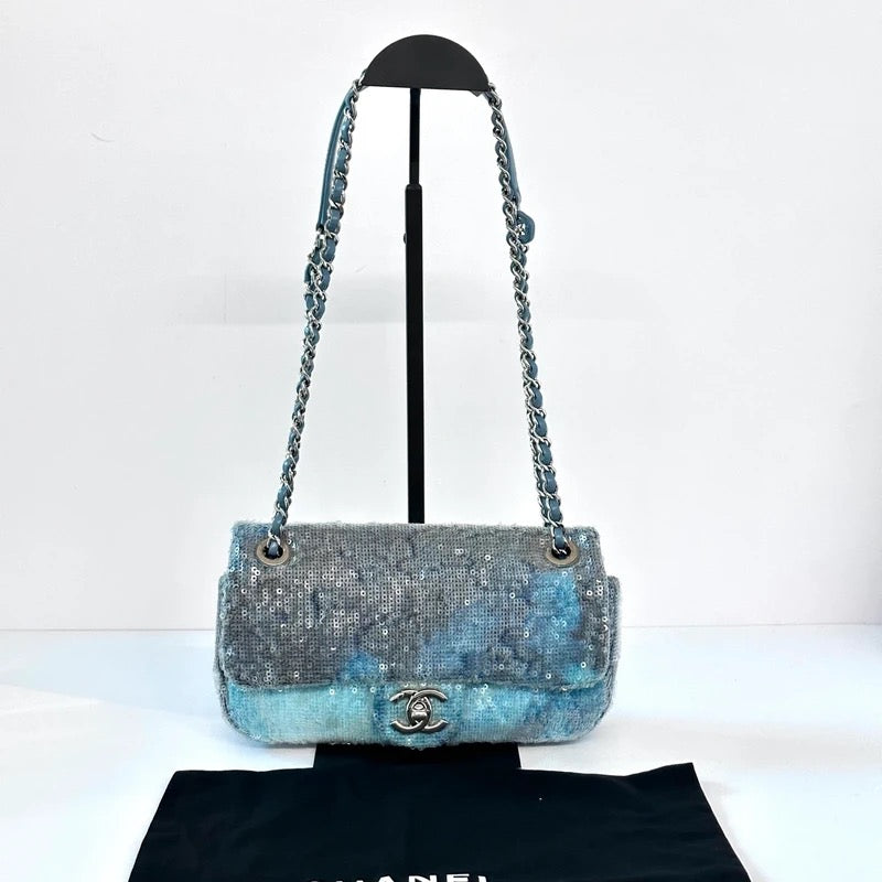 Chanel 2018 Waterfall Sequin Flap Bag