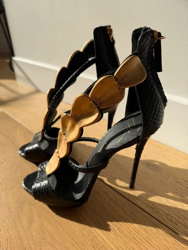 Giuseppe Zanotti Seashell Python Heels - 37.5