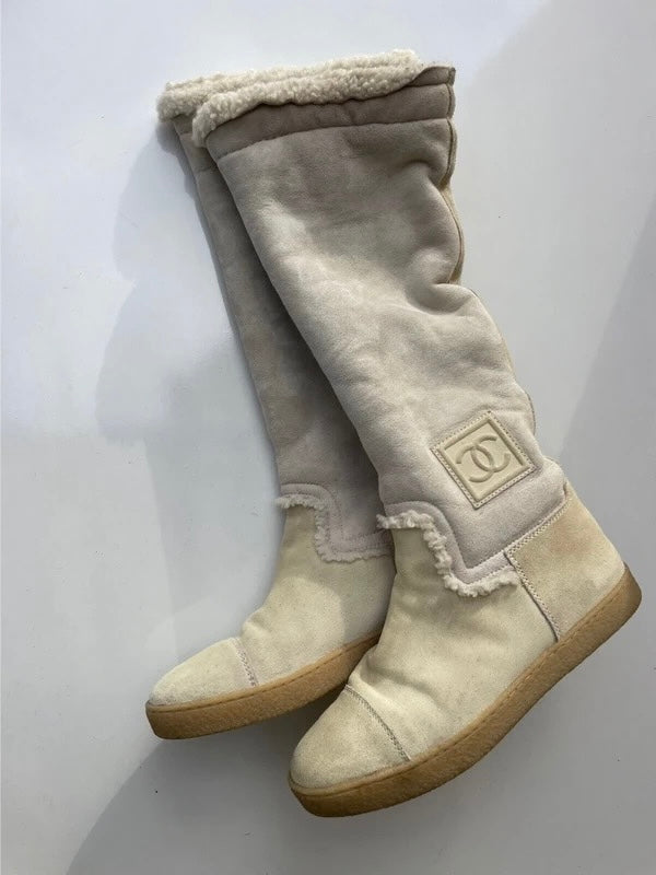 Chanel “Ugg” Shearling Boots - 40