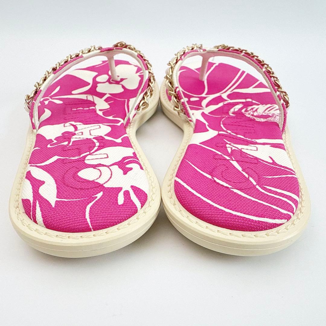 Chanel 2021 Coco Beach Thong Flip Flops Brand New - 35/35.5