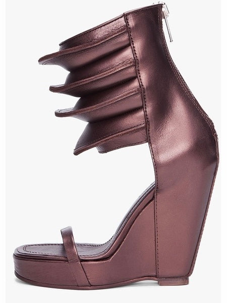 Rick Owens S/S 2012 Wedge Heels in Bronze - 37
