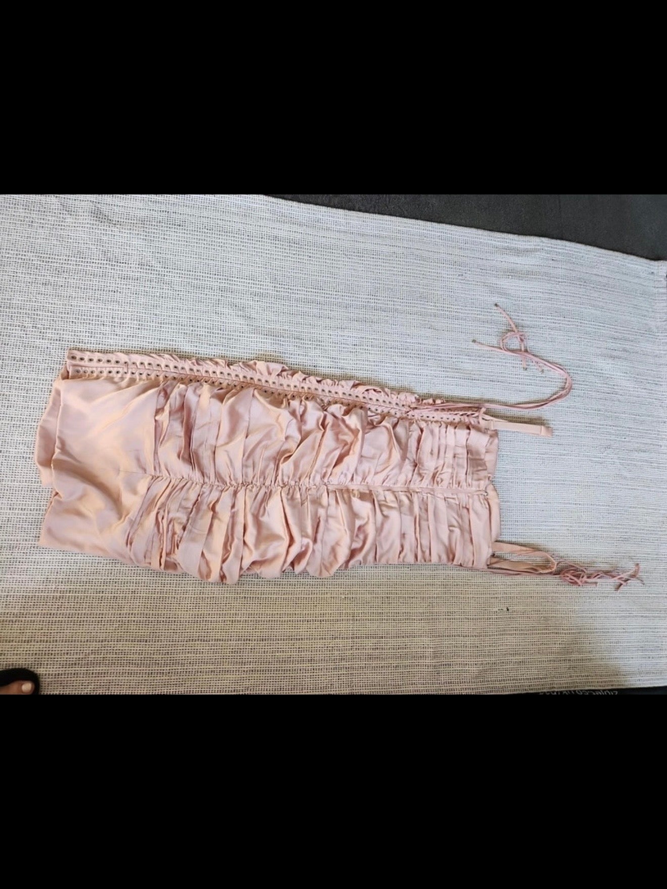 Dolce & Gabbana Runway Satin Lace Up Dress - L