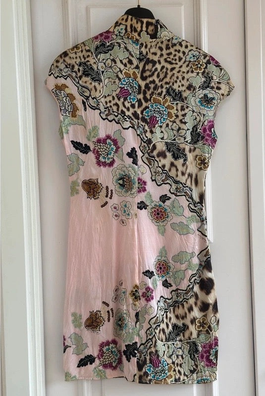 Roberto Cavalli SS 2003 Cheongsam Silk Dress - S