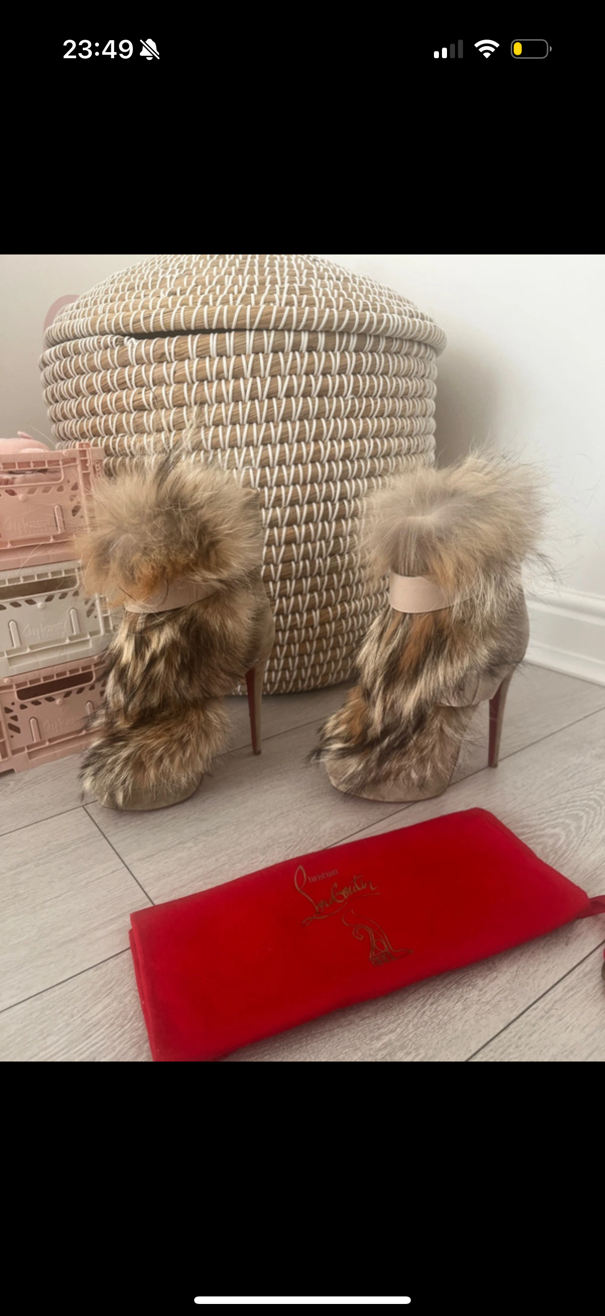 Christian Louboutin Toundra Fur Boots Brand New - 37