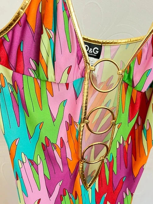 D&G Abstract Hand Dress - M