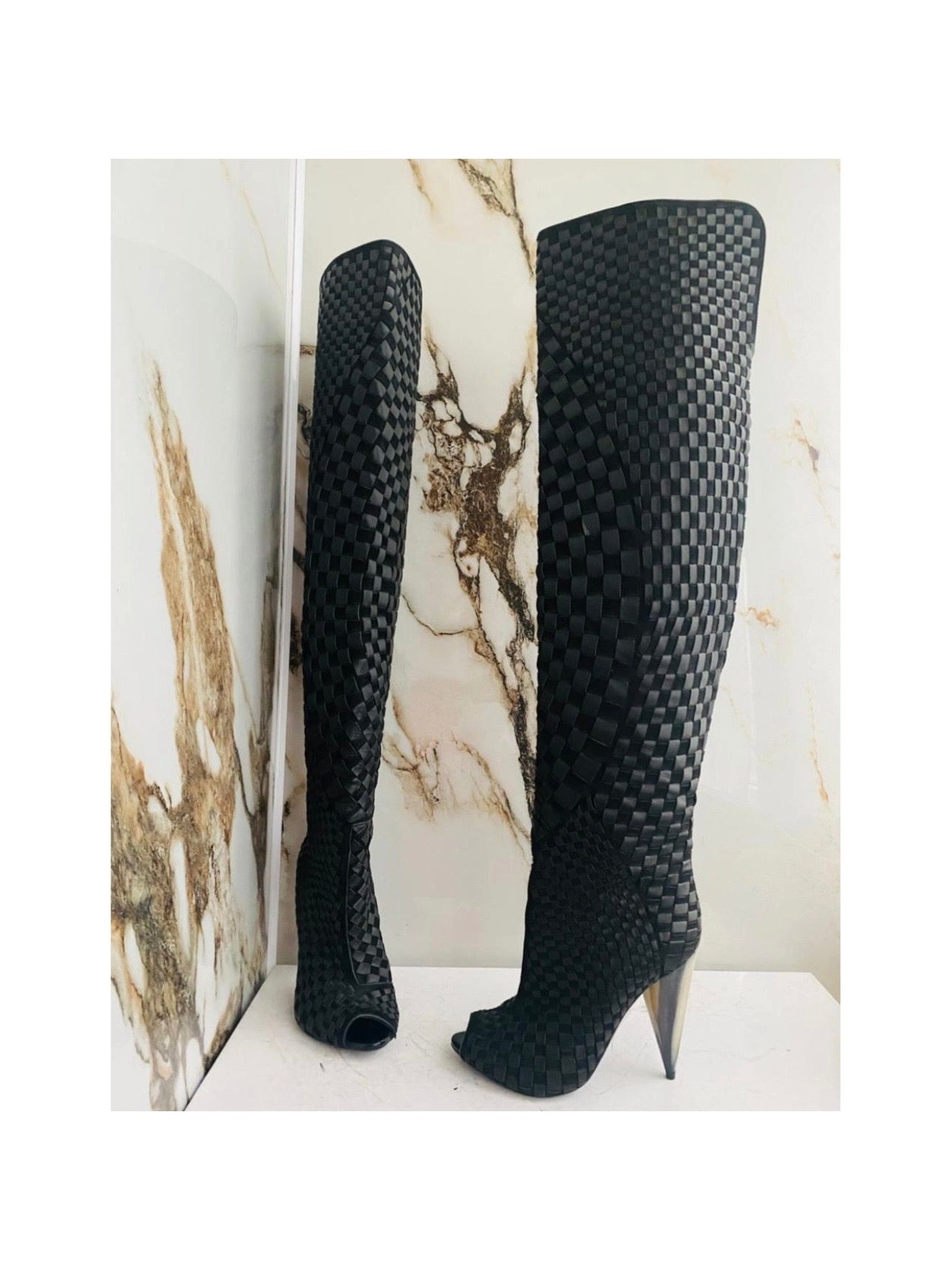 Tom Ford Woven Runway Boots - 37