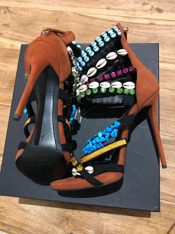 Giuseppe Zanotti Beaded Heels Brand New - 39