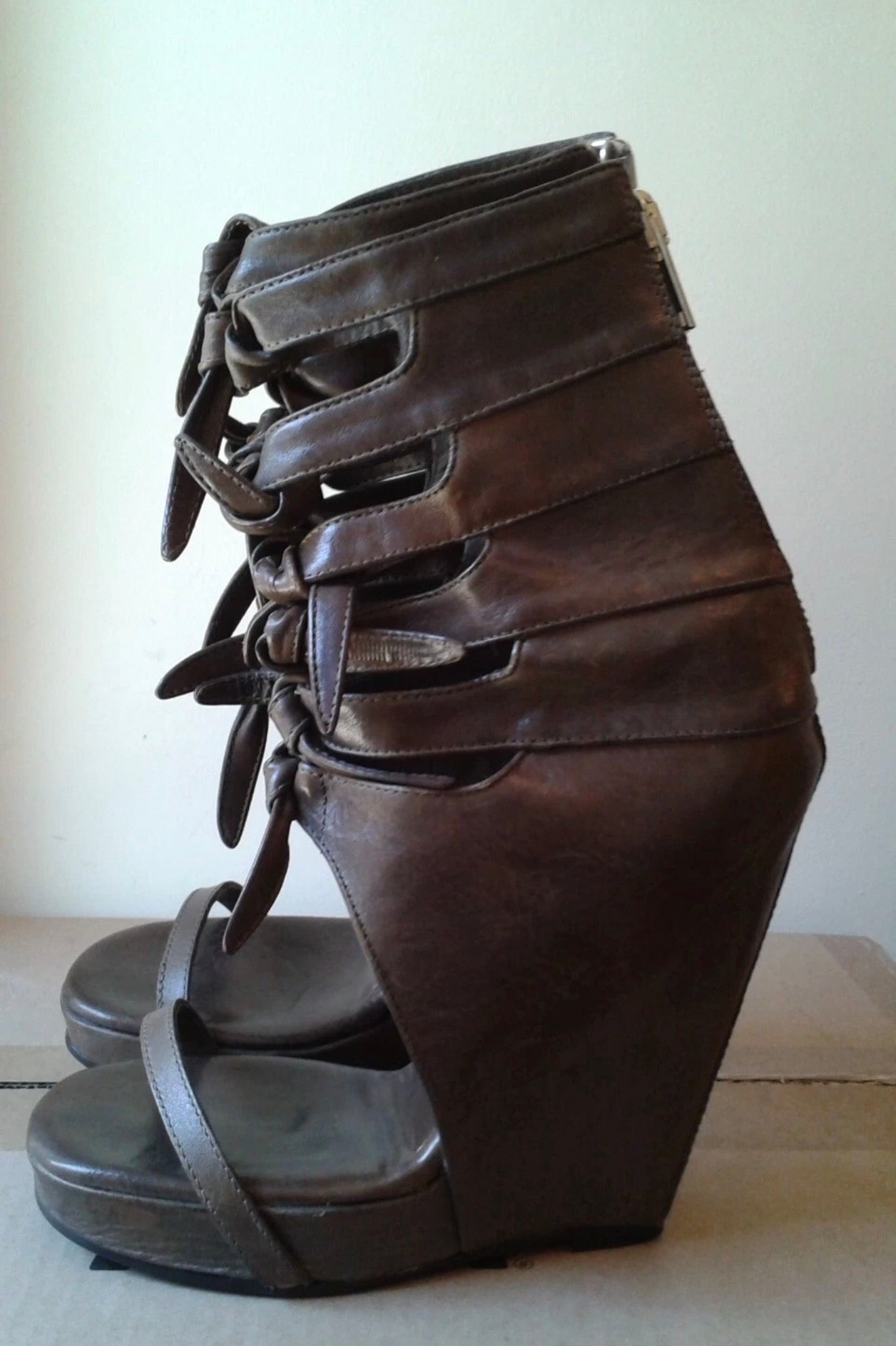 Rick Owens S/S 2011 Wedge Heels in Brown  - 41