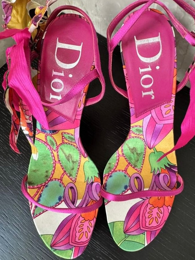 Dior Galliano Flower Heels - 37