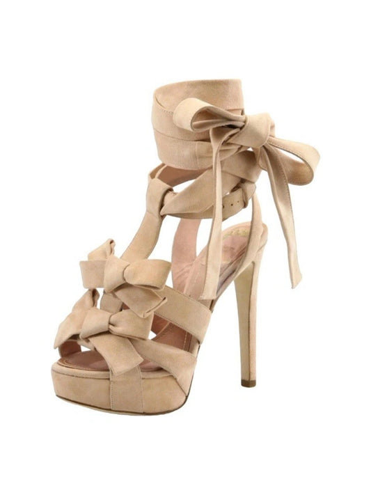 Dior Suede Bow Platform Heels - 39